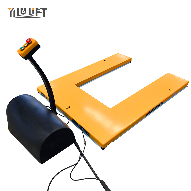 CE Certification 1m to 4m Portable U-shape Scissors Lift Table for Material Lifting Cargo Lift