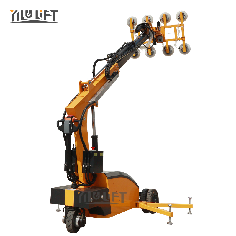 400KG Battery Powered Vacuum Suction Cups Lifter Robot for Glass Installation