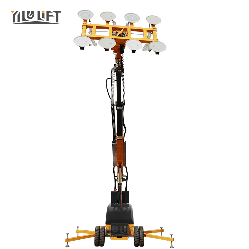 400KG Battery Powered Vacuum Suction Cups Lifter Robot for Glass Installation