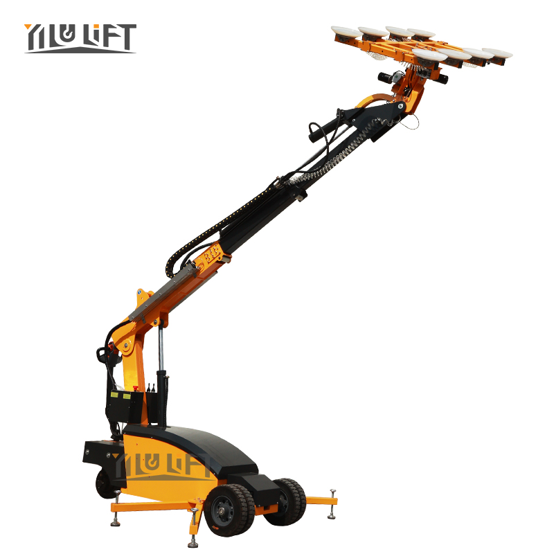 400KG Battery Powered Vacuum Suction Cups Lifter Robot for Glass Installation